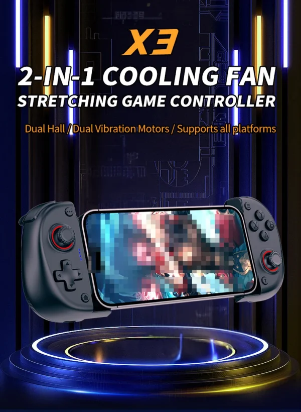 2 IN 1 Cooling Fan Stretching Gamepad X3 for Multi-Platform with Dual Hall,Dual vibration Motors&intelligence Bluetooth Chip - Image 10