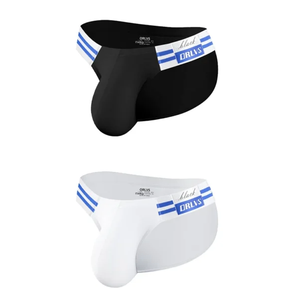 1/2/3/4 PCS Summer Hot Item Men's Briefs High Fork Triangle Pants Cotton Fabric Bikini Sea Blue Striped Elastic Band Underwear - Image 23
