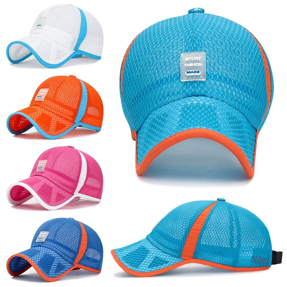 Breathable Fashion Children Boys Girls Full Mesh Hats Baseball Cap Sun Protection Caps Summer Sunscreen Hats - Image 14