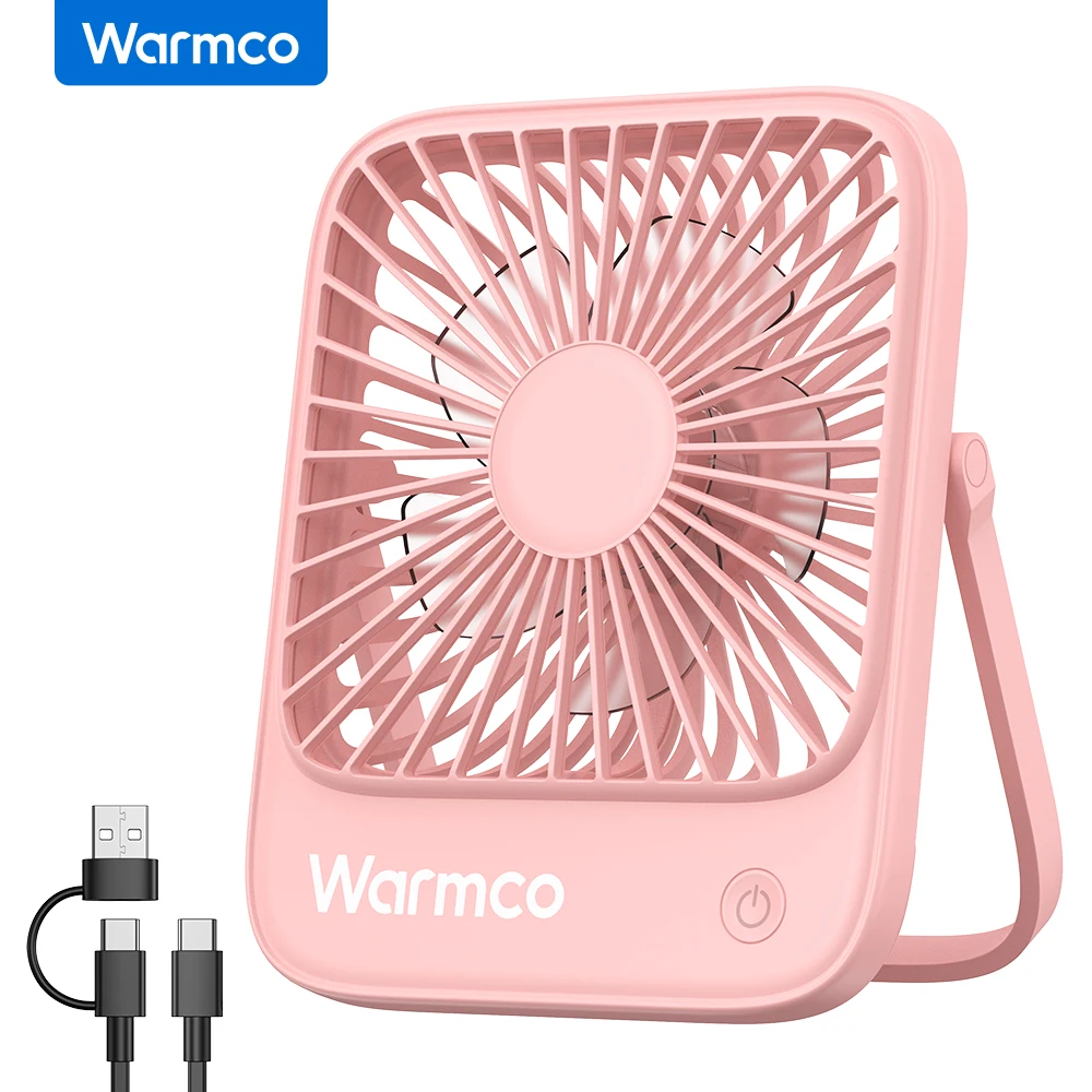 Warmco Mini USB Desk Fans Portable USB-C Desktop Cooling Fan 3-Speed Adjustable 180° Rotation Quiet Small Personal Fan for Home - Image 7