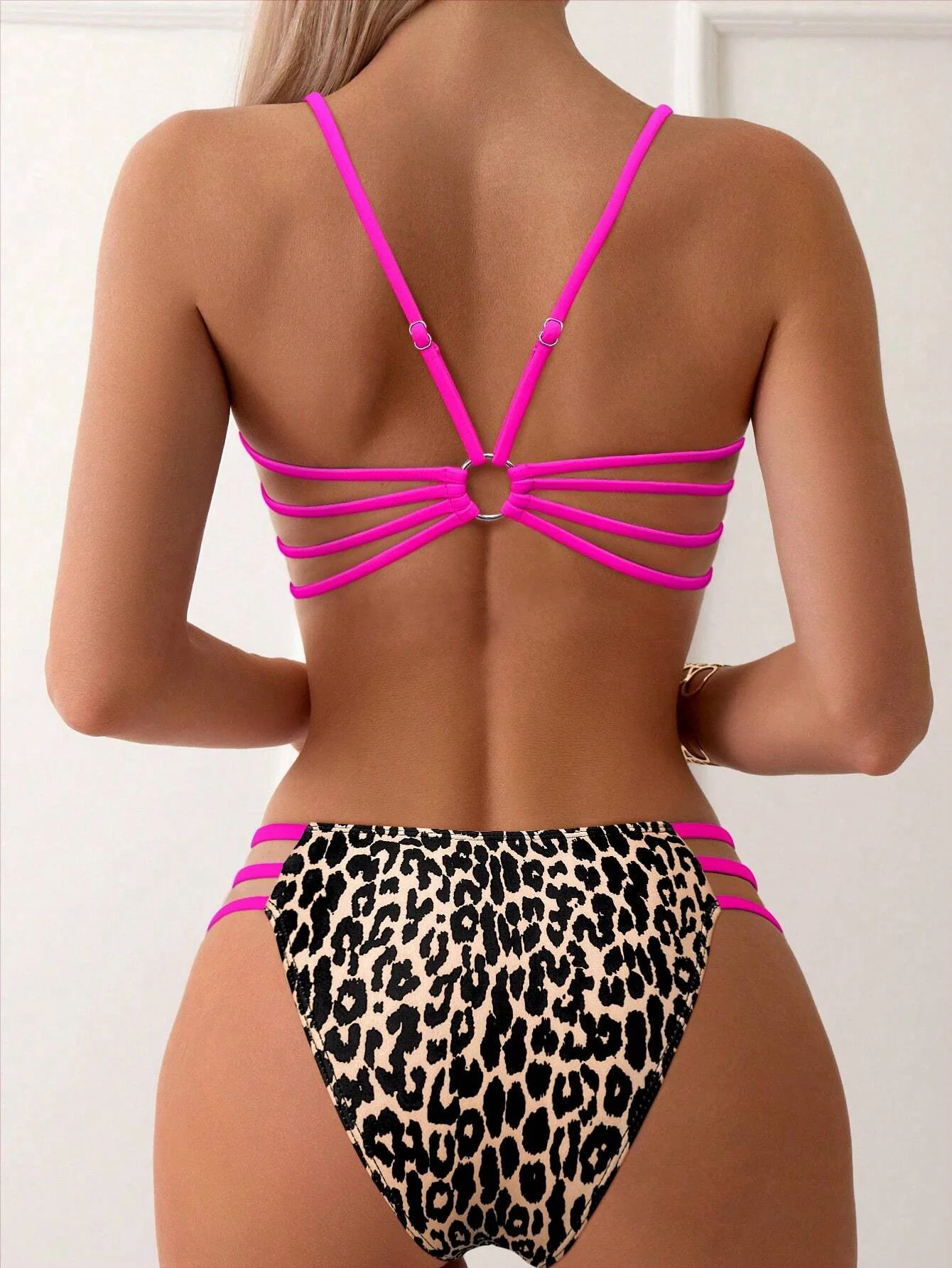 2025 New Summer Swimwear Bikini Set Sexy Leopard Spaghetti Strap Bikini 2 Piece Set Women Split Swimsuit High Waist Beach Bikini - Image 23