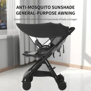 Outdoor Sun Protection for Baby Strollers Mosquito Proof and Sunshade Installation Simple 2-in-1 Universal Sunshade