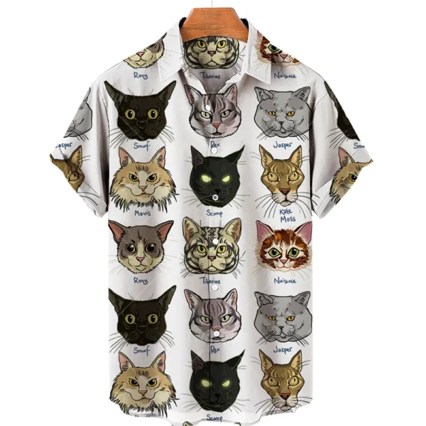 Summer Men's Hawaiian Short Sleeve Printed Shirts Loose Fitting Oversized Social Cartoon Pictures Floral Casual Fashion Clothing - Image 15