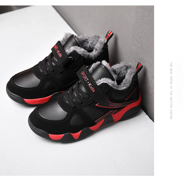 Fashion Boys Sport Shoes Winter Kids Running Sneakers Children Warm Walking Casual Shoes Lightweight Plush Sneakers Boots Boy - Image 22