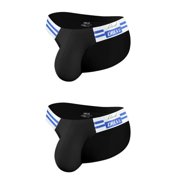 1/2/3/4 PCS Summer Hot Item Men's Briefs High Fork Triangle Pants Cotton Fabric Bikini Sea Blue Striped Elastic Band Underwear - Image 20