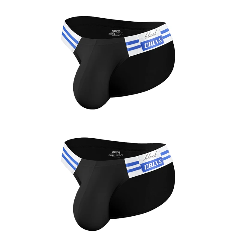 1/2/3/4 PCS Summer Hot Item Men's Briefs High Fork Triangle Pants Cotton Fabric Bikini Sea Blue Striped Elastic Band Underwear - Image 20