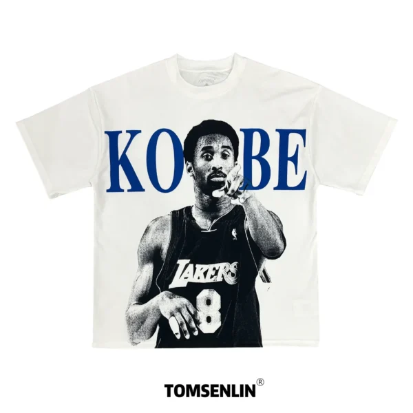Summer Cotton T-shirts Streetwear Basketball Kobe Bryant Graphics Printed Loose Oversized Women Tees Tops Men T Shirt Unisex - Image 2
