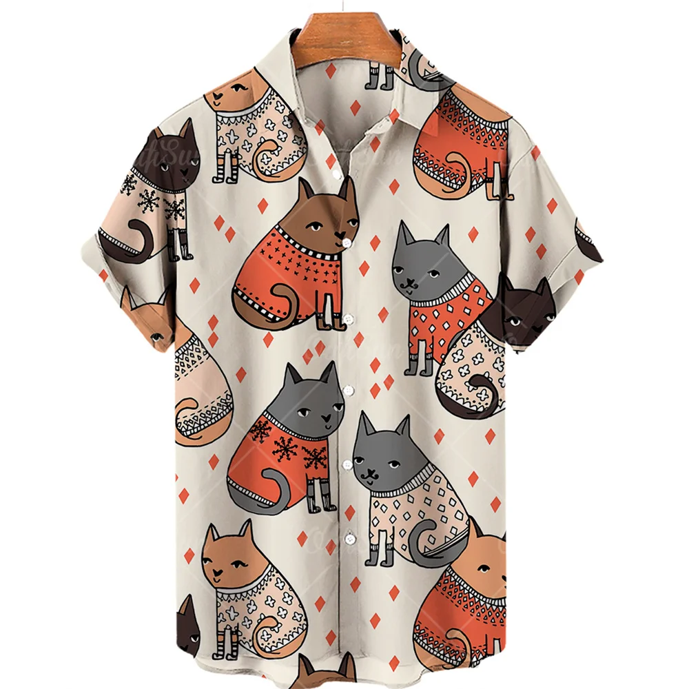 Summer Men's Hawaiian Short Sleeve Printed Shirts Loose Fitting Oversized Social Cartoon Pictures Floral Casual Fashion Clothing - Image 19