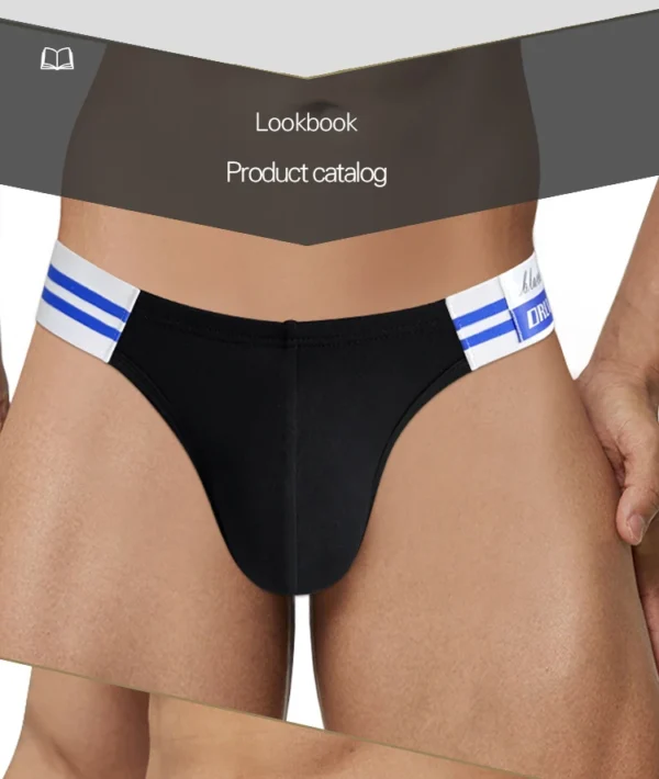1/2/3/4 PCS Summer Hot Item Men's Briefs High Fork Triangle Pants Cotton Fabric Bikini Sea Blue Striped Elastic Band Underwear - Image 44