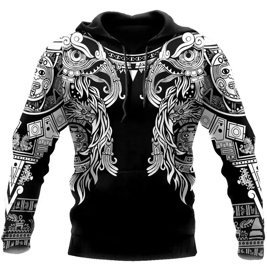 2023 New Autumn Men's Hoodie Wolf Print 3D Sweatshirts Urban Trendy All-Match Oversized Tops Poleron Hooded Clothes Men Clothing - Image 24
