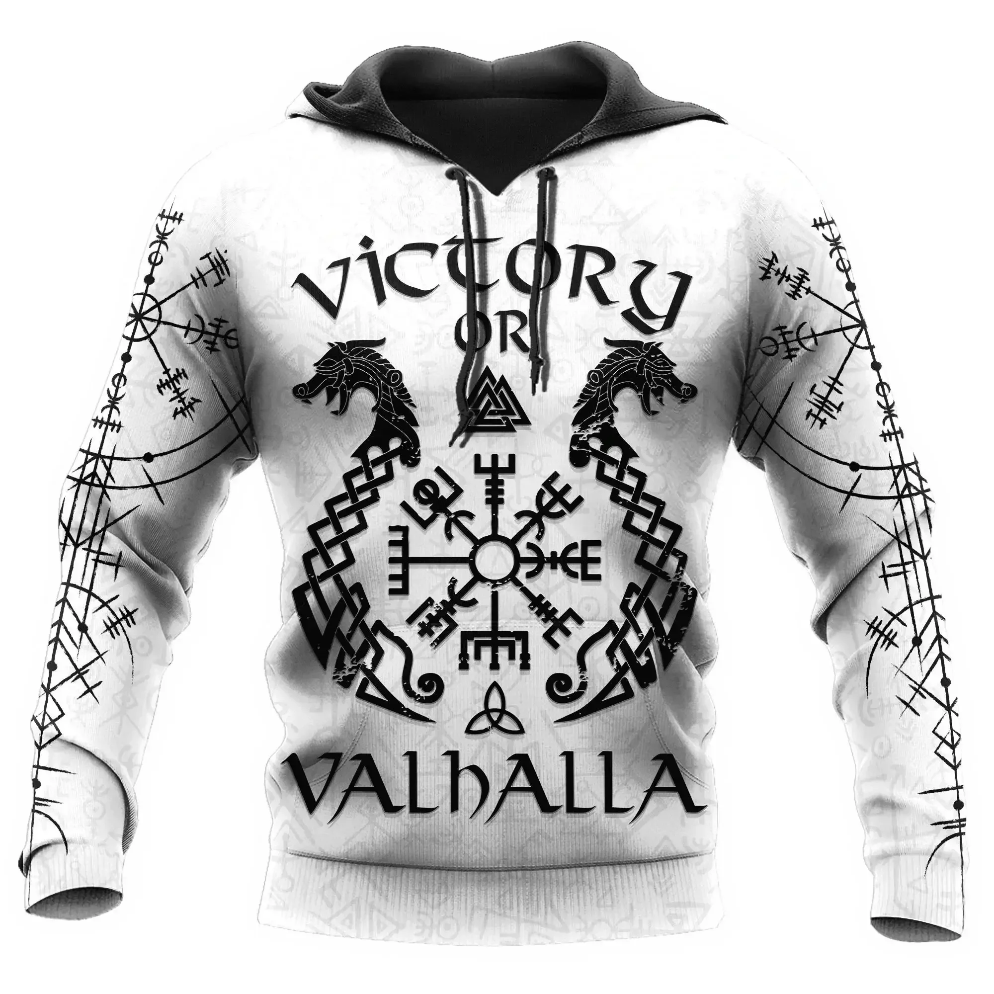 2023 New Autumn Men's Hoodie Wolf Print 3D Sweatshirts Urban Trendy All-Match Oversized Tops Poleron Hooded Clothes Men Clothing - Image 4