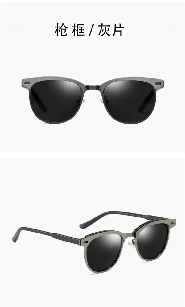 Polarizing Sunglasses Men Small Round Frame Retro Flow Sun Protection UV Glasses Sports Outdoor Travel Eyewear T248 - Image 8