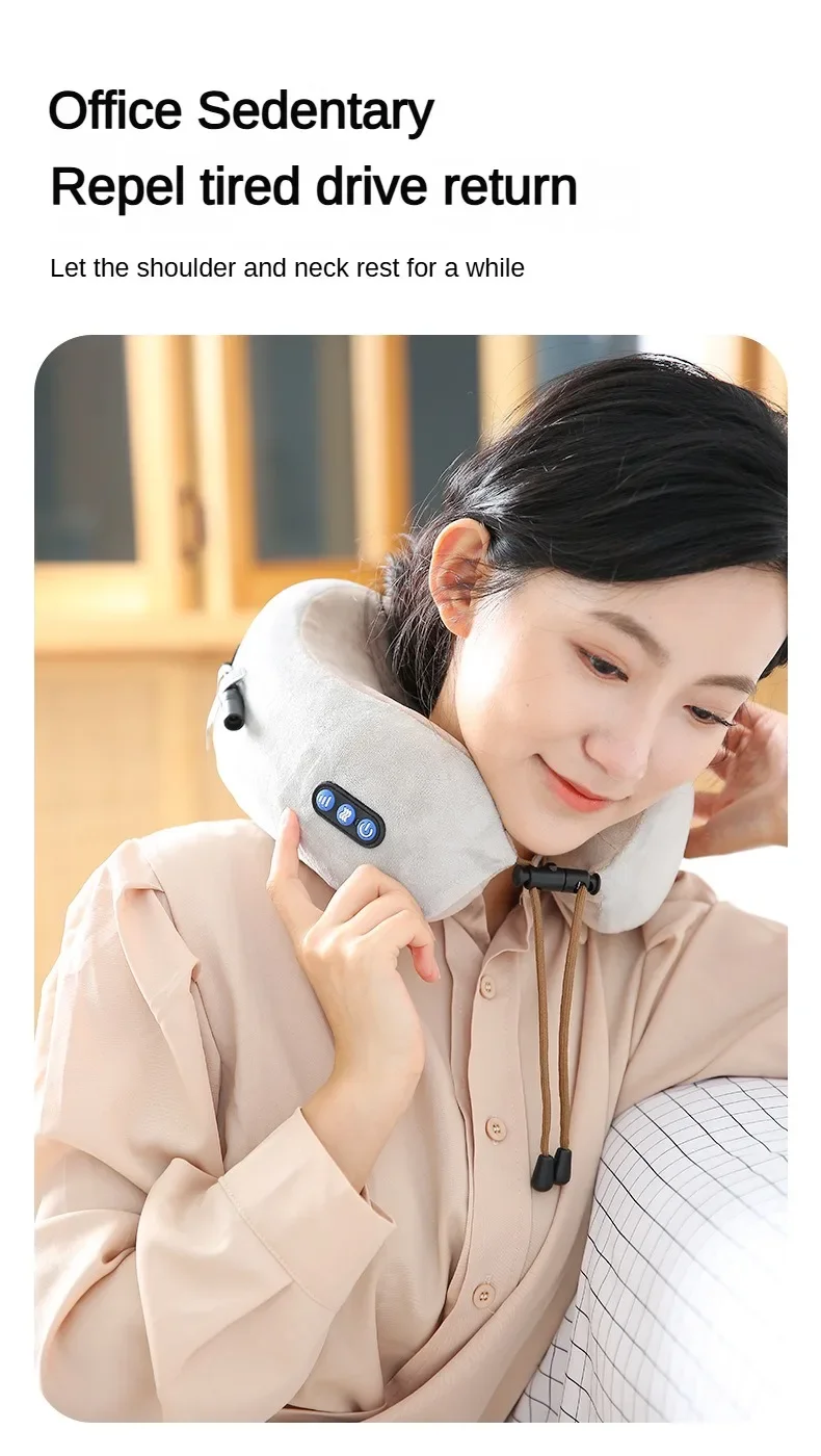 Rechargeable Neck Massager U shaped Pillow Multifunctional Portable Shoulder Cervical Massager Outdoor Home Car Relaxing Massage - Image 15