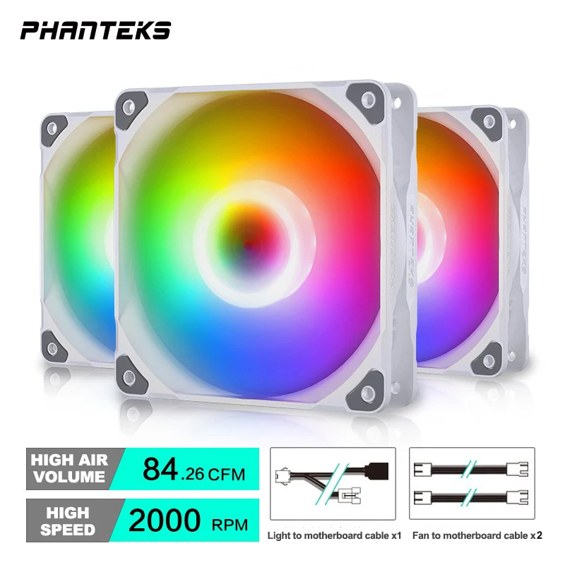 Phanteks M25 140 Case Fan Desktop Cooling Fans FDB Hydraulic Bearing 4pin PWM Temperature Control 2000rpm Air Volume Type - Image 15