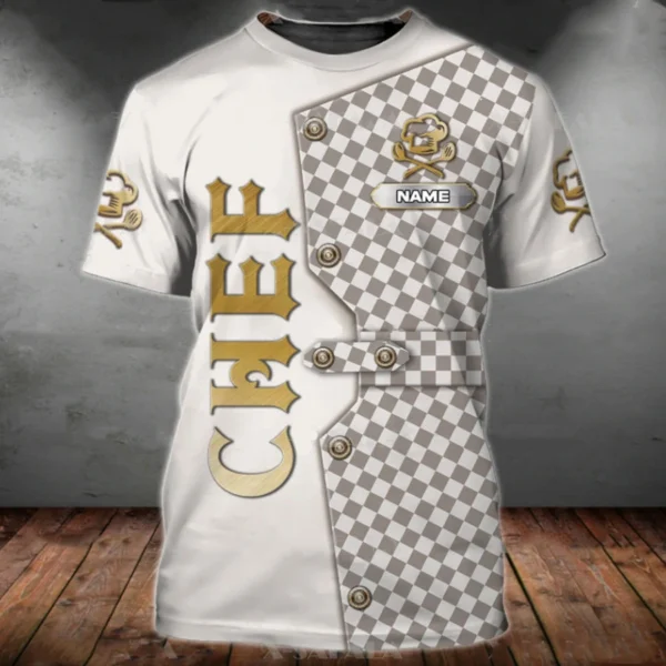 Summer Men's T-shirt Summer Short Sleeve Kitchen Items Printed Chef Clothes Round Neck Oversized Men's Clothing Street Tops Tees - Image 14