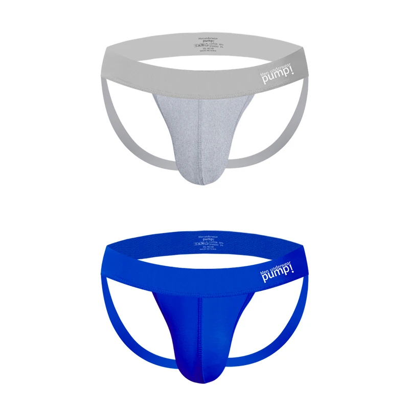 1/2/3/4 PCS Men Underwear Stripes Independent U-shaped Gay Men's Jockstrap Bikini Slip Tanga String Thong Breathable Cotton - Image 14