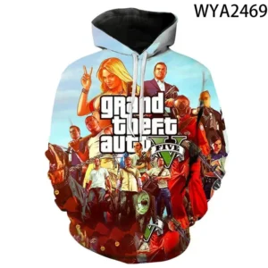 Grand Theft Auto 3d Print Hoodies Men Women Fashion Oversized Hoodies Women Sweats Boy Coat Tracksuit Hooded Sweatshirt