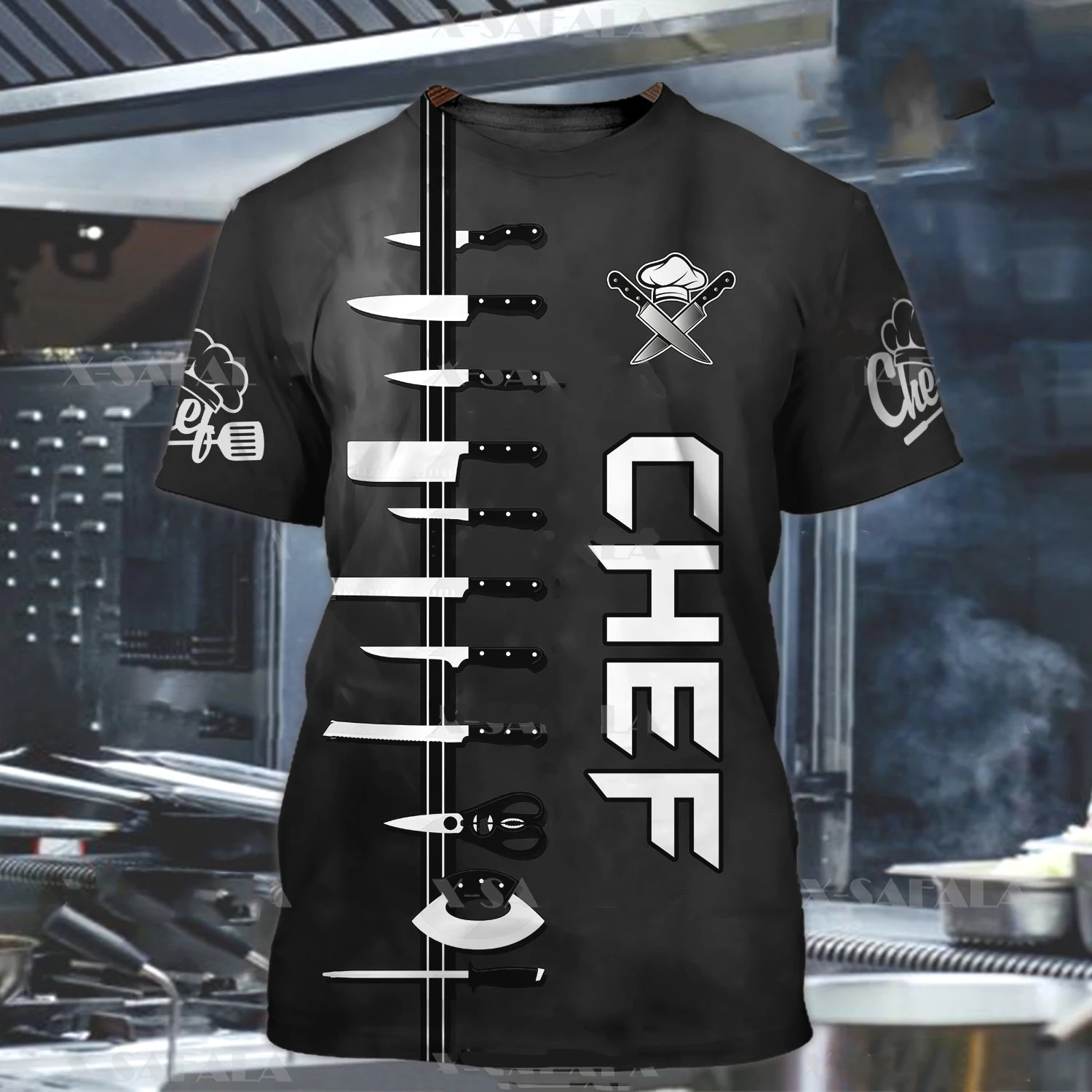 Summer Men's T-shirt Summer Short Sleeve Kitchen Items Printed Chef Clothes Round Neck Oversized Men's Clothing Street Tops Tees - Image 2