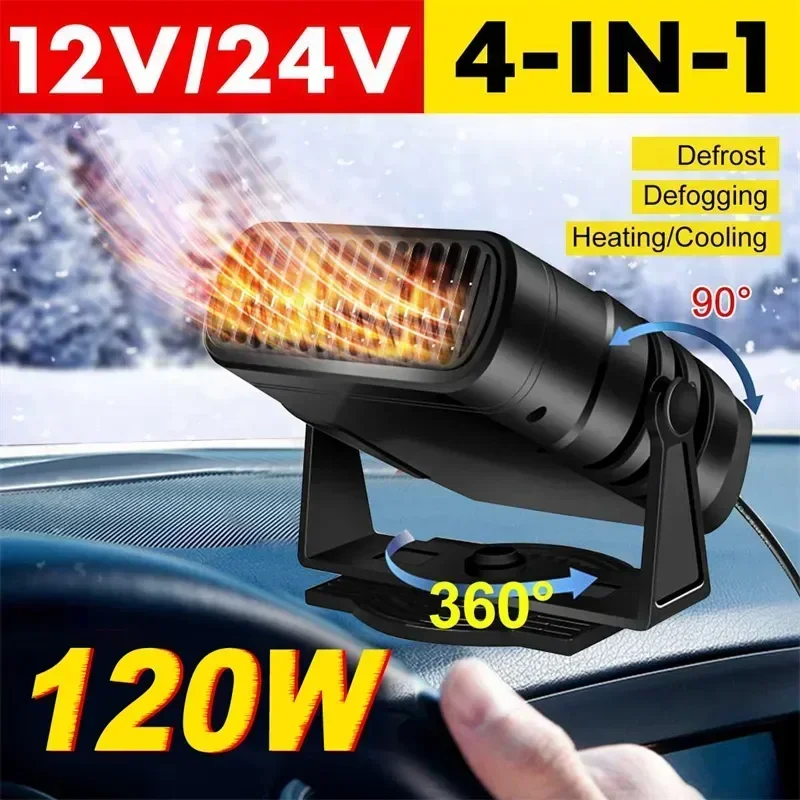 12/24V Car Heater 2 in 1 Car Cooling & Heater Fan Car Windshield Fast Heating Defrost Defogger Electric Heating Dryer Demister - Image 9
