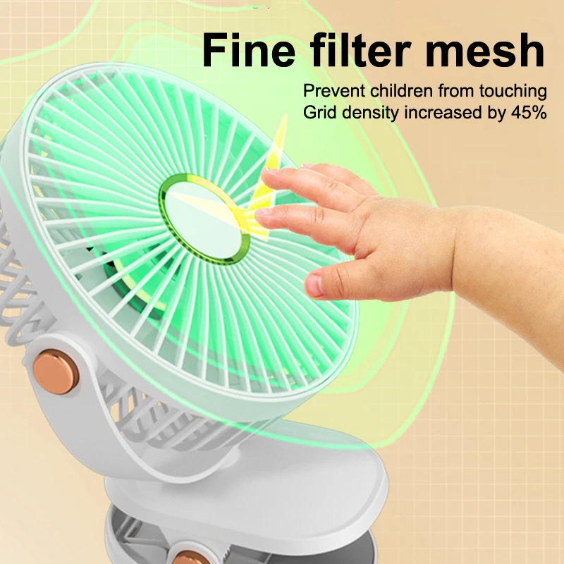 Portable Desktop Mini Clip Cooling Fan For Stroller Home Office Summer Hanging Wind Air Cooler Long Battery Life High Speed - Image 21