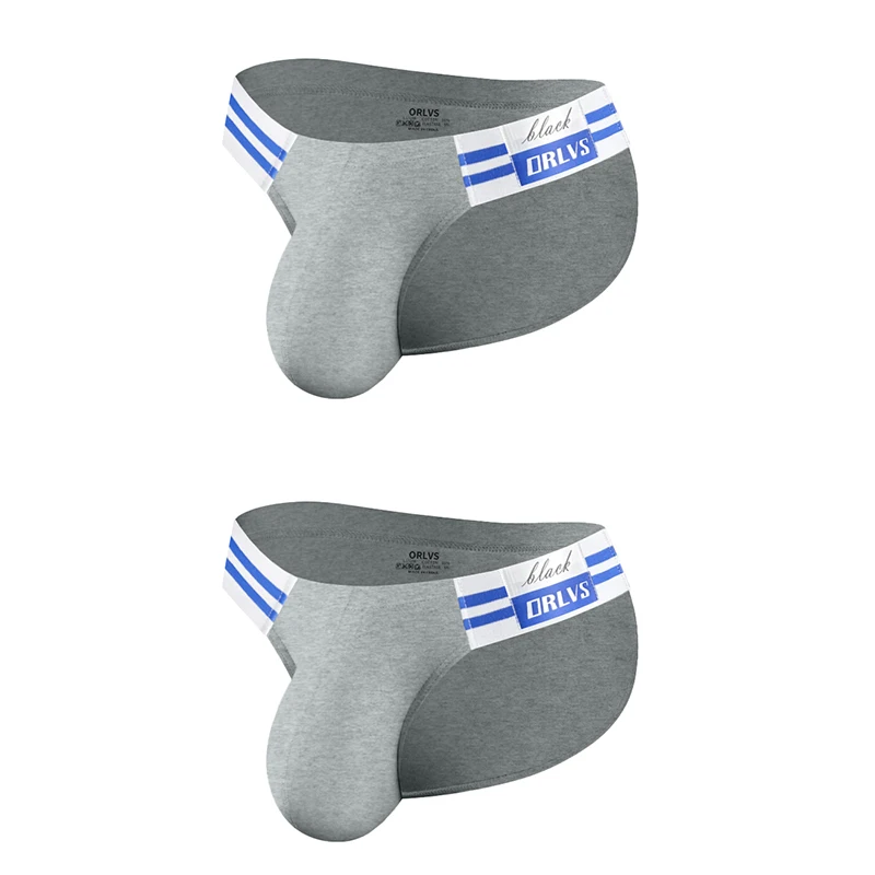 1/2/3/4 PCS Summer Hot Item Men's Briefs High Fork Triangle Pants Cotton Fabric Bikini Sea Blue Striped Elastic Band Underwear - Image 19