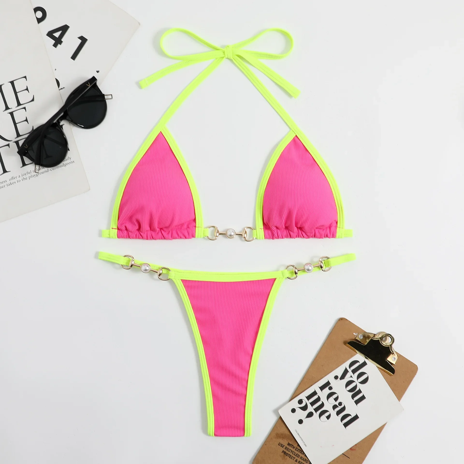 sexy string micro mini bikinis set high waist swimsuit thong swimsuit Swimwear Biquini conjunto de bikini tankini beachwear - Image 5