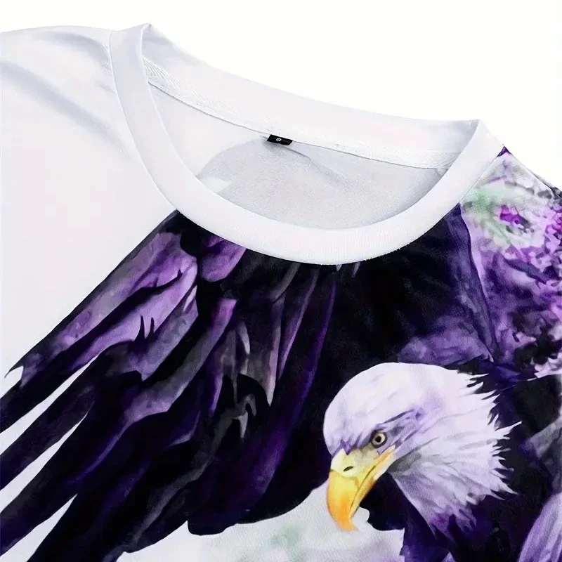 Retro T-Shirt For Men Eagle 3D Print Short Sleeve Tees Summer Casual Quick Dry Loose Oversized T-Shirt Men   Streetwear - Image 15