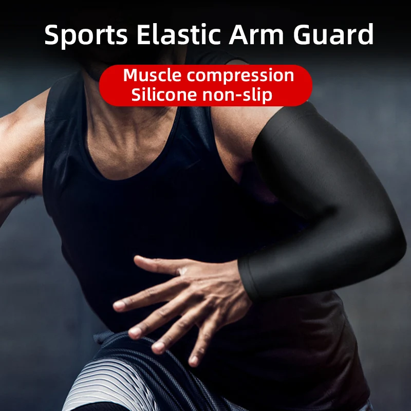 1 Pair Sports Arm Cover Outdoor Essentials UV Sun Protection Compression Black Guard Men Women Basketball Golf Cooling Sleeve - Image 8
