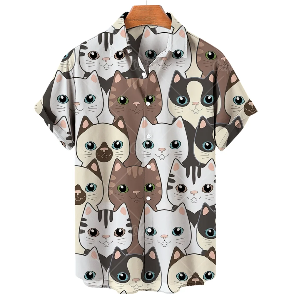 Summer Men's Hawaiian Short Sleeve Printed Shirts Loose Fitting Oversized Social Cartoon Pictures Floral Casual Fashion Clothing - Image 23