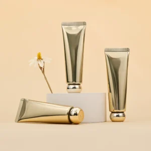 3pcs Gold 50ml Empty Refillable Plastic Soft Tubes Squeezable Bottle Packing Cosmetic For Facial Cleaner  Lotion Hand Cream