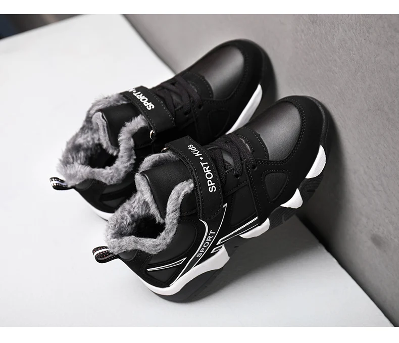 Fashion Boys Sport Shoes Winter Kids Running Sneakers Children Warm Walking Casual Shoes Lightweight Plush Sneakers Boots Boy - Image 23