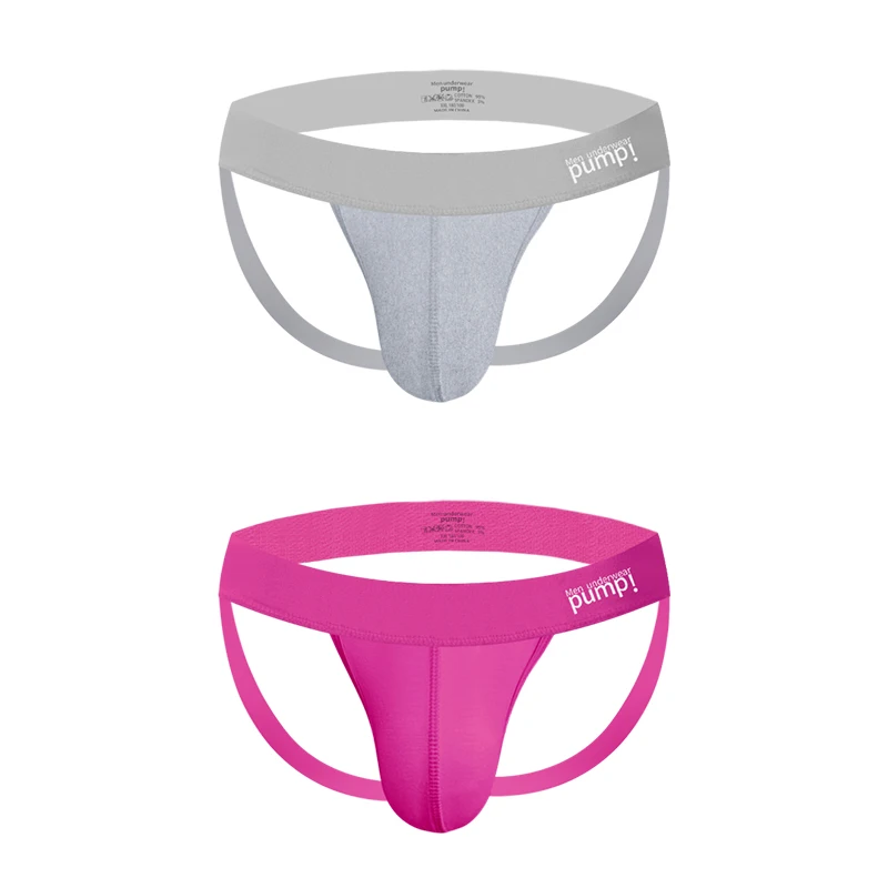 1/2/3/4 PCS Men Underwear Stripes Independent U-shaped Gay Men's Jockstrap Bikini Slip Tanga String Thong Breathable Cotton - Image 7