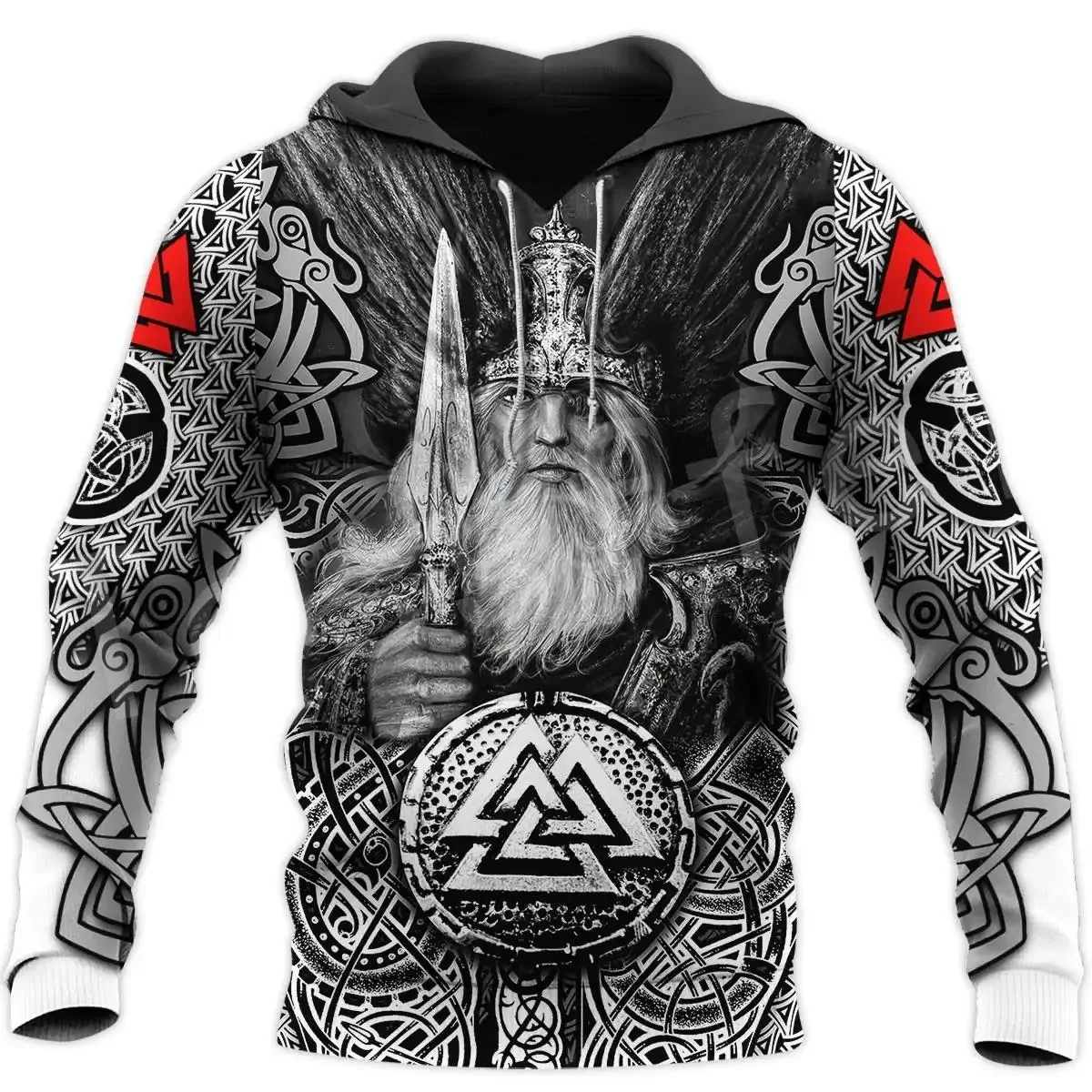 2023 New Autumn Men's Hoodie Wolf Print 3D Sweatshirts Urban Trendy All-Match Oversized Tops Poleron Hooded Clothes Men Clothing - Image 2