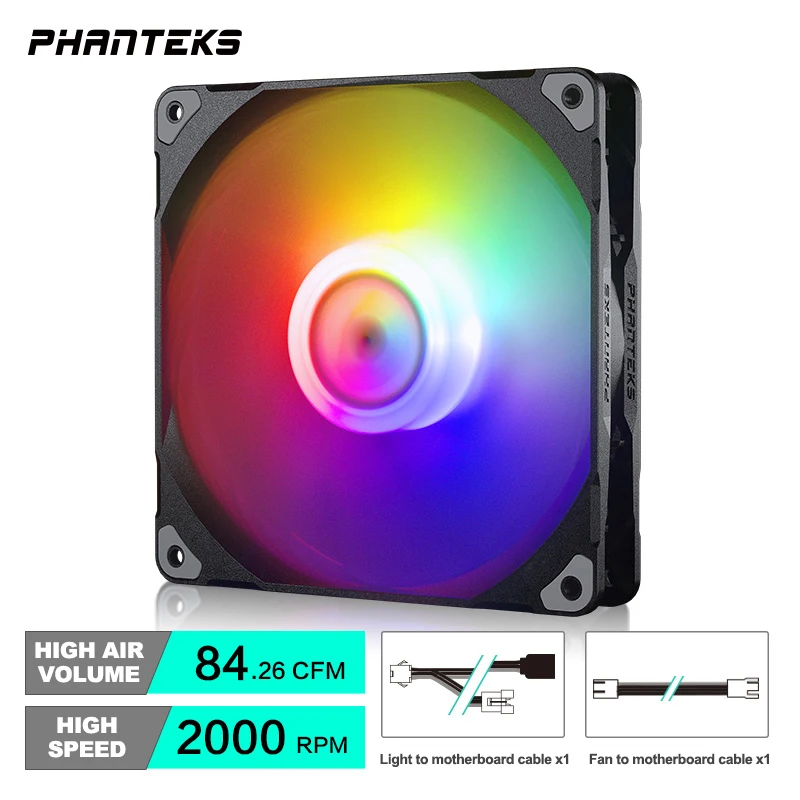 Phanteks M25 140 Case Fan Desktop Cooling Fans FDB Hydraulic Bearing 4pin PWM Temperature Control 2000rpm Air Volume Type - Image 7