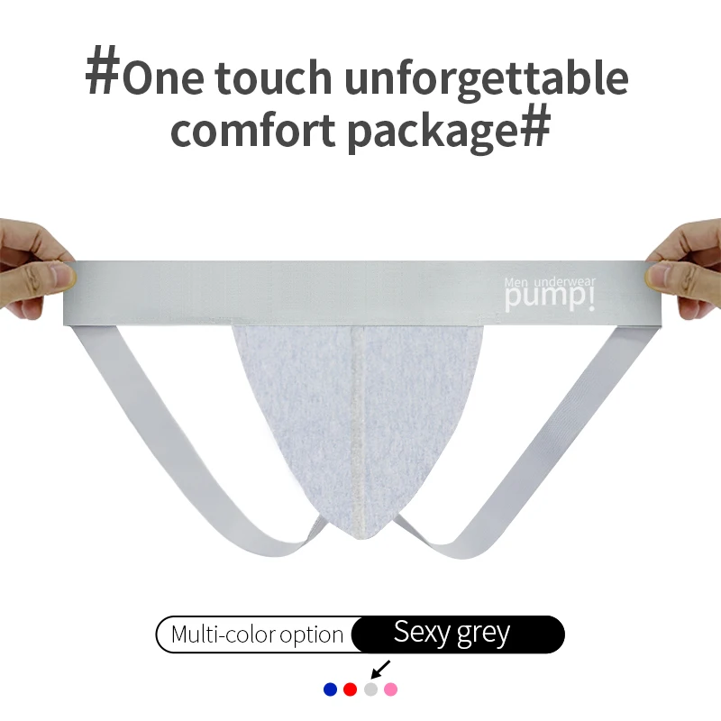 1/2/3/4 PCS Men Underwear Stripes Independent U-shaped Gay Men's Jockstrap Bikini Slip Tanga String Thong Breathable Cotton - Image 3
