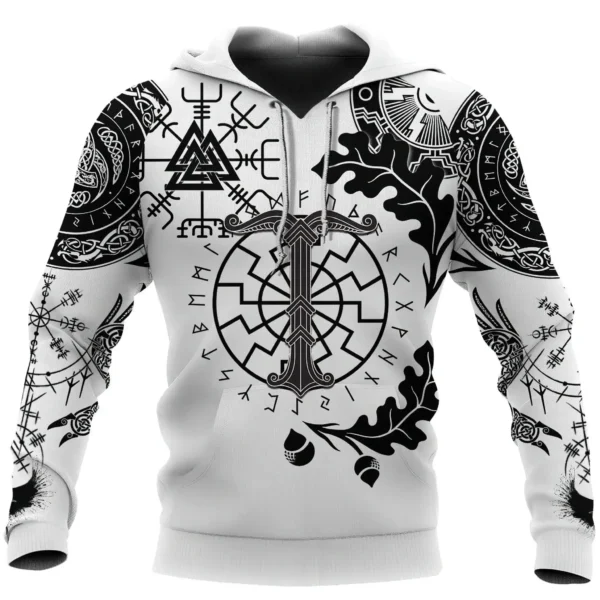 2023 New Autumn Men's Hoodie Wolf Print 3D Sweatshirts Urban Trendy All-Match Oversized Tops Poleron Hooded Clothes Men Clothing - Image 26
