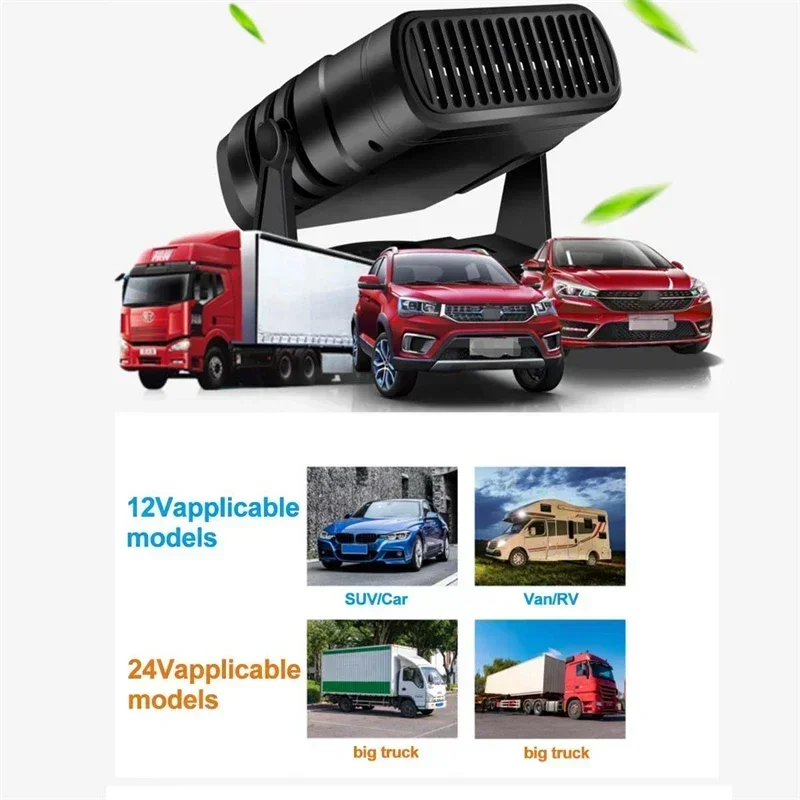 12/24V Car Heater 2 in 1 Car Cooling & Heater Fan Car Windshield Fast Heating Defrost Defogger Electric Heating Dryer Demister - Image 14