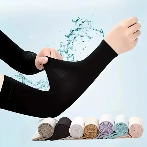 1 Pair Cooling Arm Covers for Men and Women Summer Sun Protection Sunshade Ice Silk Sleeves for Cycling Outdoor Sports Golf - Image 2