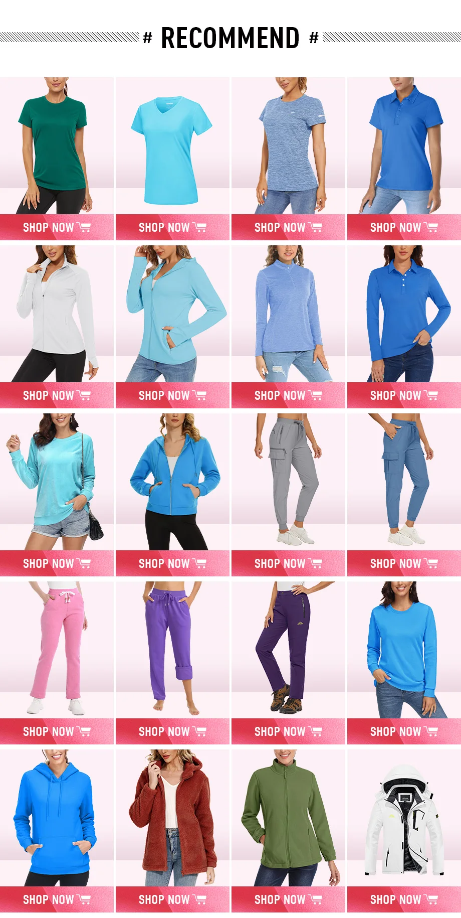 TACVASEN UPF80+ Long Sleeve Crewneck T-shirts Womens Outdoor Basic Tops Sun Protection Zipper Pocket Breathable Lightweight Tees - Image 31