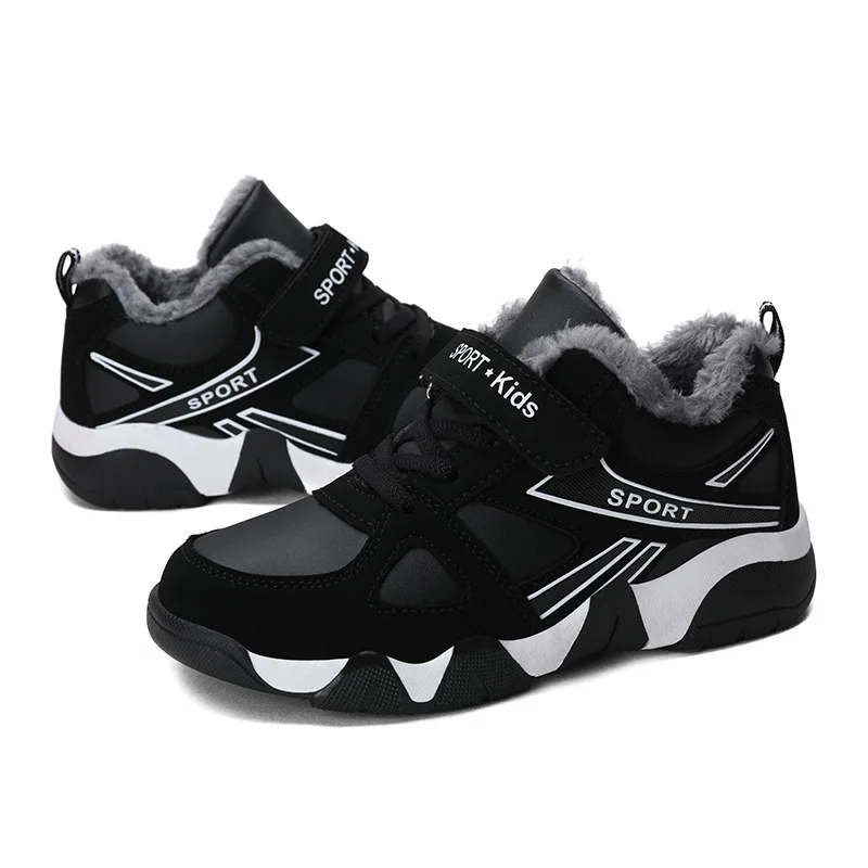 Fashion Boys Sport Shoes Winter Kids Running Sneakers Children Warm Walking Casual Shoes Lightweight Plush Sneakers Boots Boy - Image 5