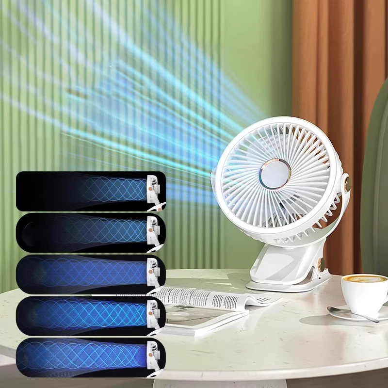 Portable Desktop Mini Clip Cooling Fan For Stroller Home Office Summer Hanging Wind Air Cooler Long Battery Life High Speed - Image 3