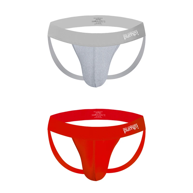 1/2/3/4 PCS Men Underwear Stripes Independent U-shaped Gay Men's Jockstrap Bikini Slip Tanga String Thong Breathable Cotton - Image 15