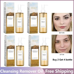 EELHOE Centella Asiatica Extract Vitamin E Cleansing Remover Oil Facial Makeup Remover Moisturizing Face Refresher Cleaning Oil