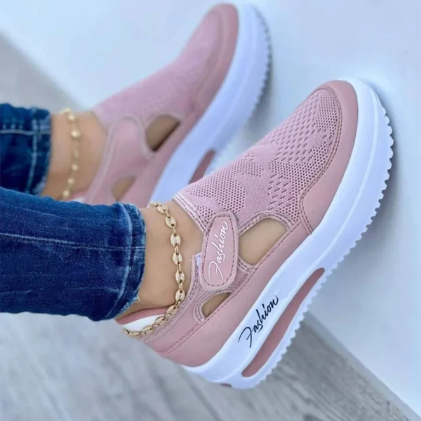 Red Sneakers Women Shoes Woman Tennis Shoes Canvas Shoe Female Casual Shoes Ladies Sport Shoes Platform Sneaker Hollow Out Shoes - Image 7
