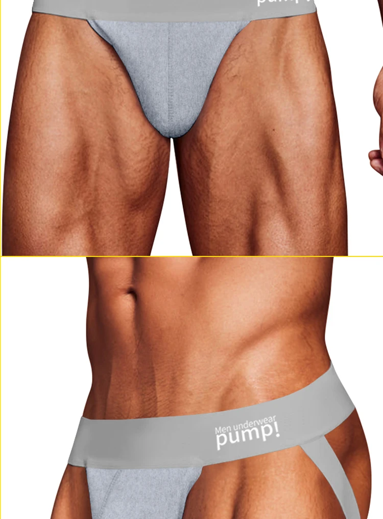 1/2/3/4 PCS Men Underwear Stripes Independent U-shaped Gay Men's Jockstrap Bikini Slip Tanga String Thong Breathable Cotton - Image 47