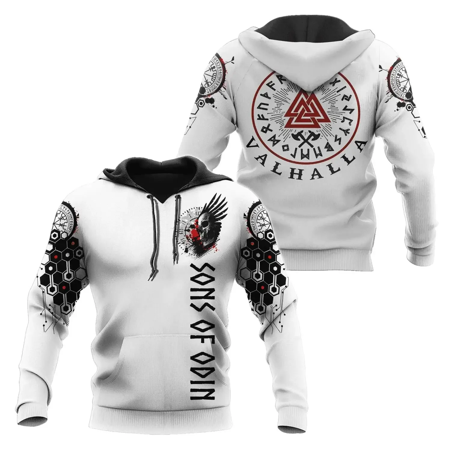2023 New Autumn Men's Hoodie Wolf Print 3D Sweatshirts Urban Trendy All-Match Oversized Tops Poleron Hooded Clothes Men Clothing - Image 6