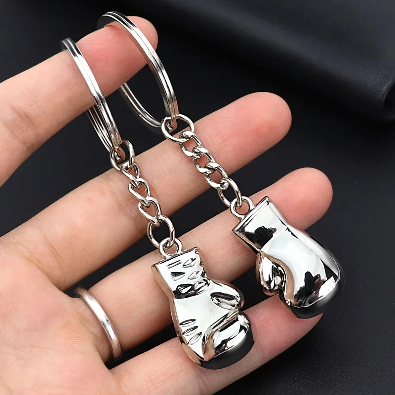 Popular Jewelry Alloy Pendant Keychain Boxing Glove Pendant Metal Sports and Fitness Equipment Gift - Image 2