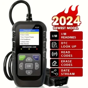 Obd2 Scanner Diagnostic Tool with Voltage Tester, Obdii Engine Fault Code Reader, Eobd + Can Charging Tester, Insulation, Automo