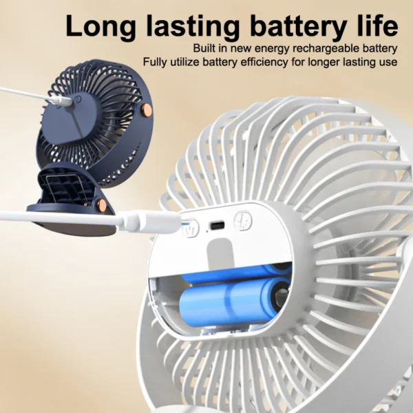 Portable Desktop Mini Clip Cooling Fan For Stroller Home Office Summer Hanging Wind Air Cooler Long Battery Life High Speed - Image 20