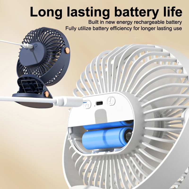 Portable Desktop Mini Clip Cooling Fan For Stroller Home Office Summer Hanging Wind Air Cooler Long Battery Life High Speed - Image 20